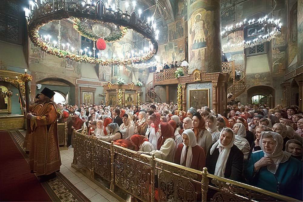 Пасхальная служба в Сретенском монастыре