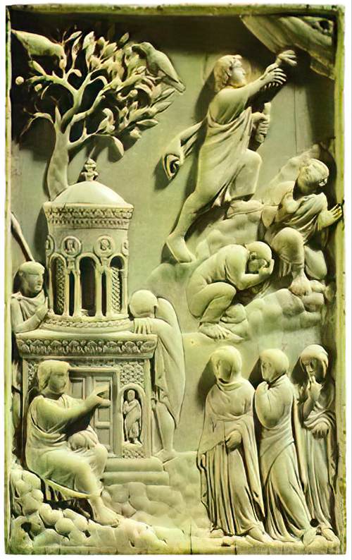 Жены-мироносицы у Гроба Господня. Аворий. Ок. 400 г. (Баварский национальный музей, Мюнхен)
